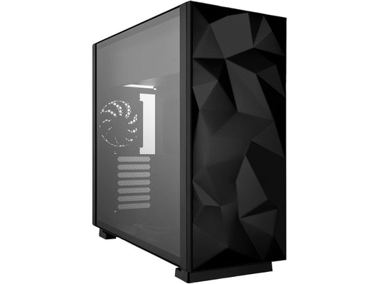 Rosewill ATX Mid Tower Gaming PC Computer Case with 2 x 120mm Fans (Supports up to 6), 240mm AIO Support, EATX Support, Top Mount PSU & HDD/SSD, Tempered Glass & Black Steel - PRISM S-BLACK-LITE