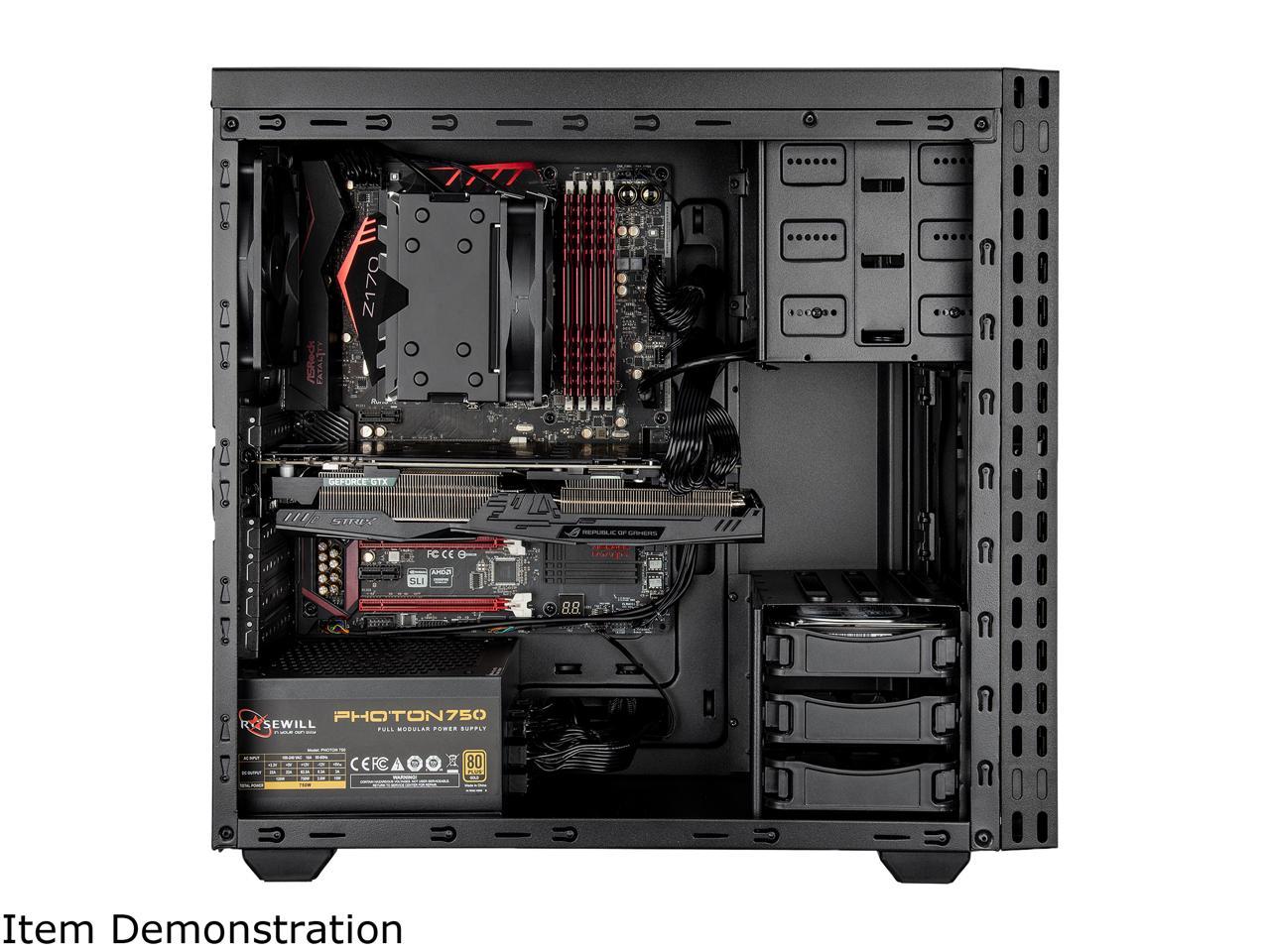 Rosewill ZIRCON T ATX Mid Tower Gaming PC Computer Case with Side Panel Window, Includes 2 x 120mm Fans, 240mm AIO up to 360mm Liquid Cooler Support, 400mm Graphics Card Support