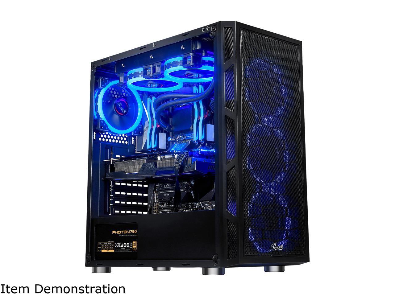 Rosewill SPECTRA C100-A ATX Mid Tower Gaming Case With Tempered Glass Side Panel