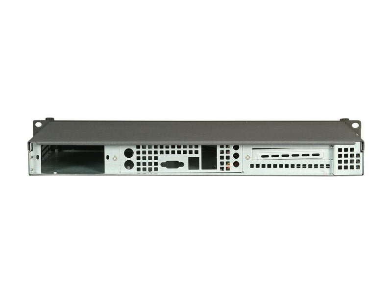 iStarUSA D-118V2-ITX Black Metal / Aluminum 1U Rackmount Compact Server Chassis