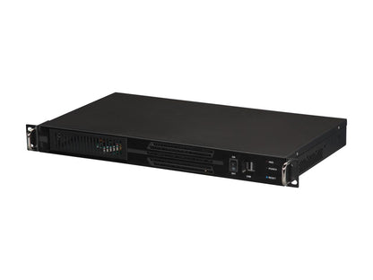 Athena Power RM-1U100D Black Aluminum / Steel 1U Rackmount Server Case 1 External 5.25" Drive Bays