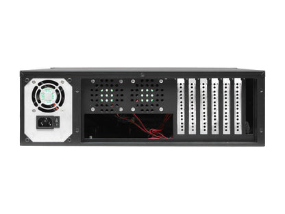 Athena Power RM-DD3U36E808 Black 1.2mm Steel 3U Rackmount Server Case 800W 80 PLUS Bronze 6 External 5.25" Drive Bays