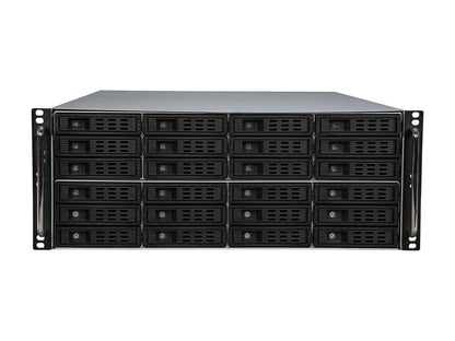 Athena Power RM-4U4243HE12 12Gb/s 4U Hot-Swap 24-Bay E-ATX Rackmount Server Chassis w/ 12 Gbps Mini-SAS Backplane Supports 24 x 3.5" or 2.5" SAS / SATA SSD / HDD - Support E-ATX (12" x 13") M/B - Supp - OEM