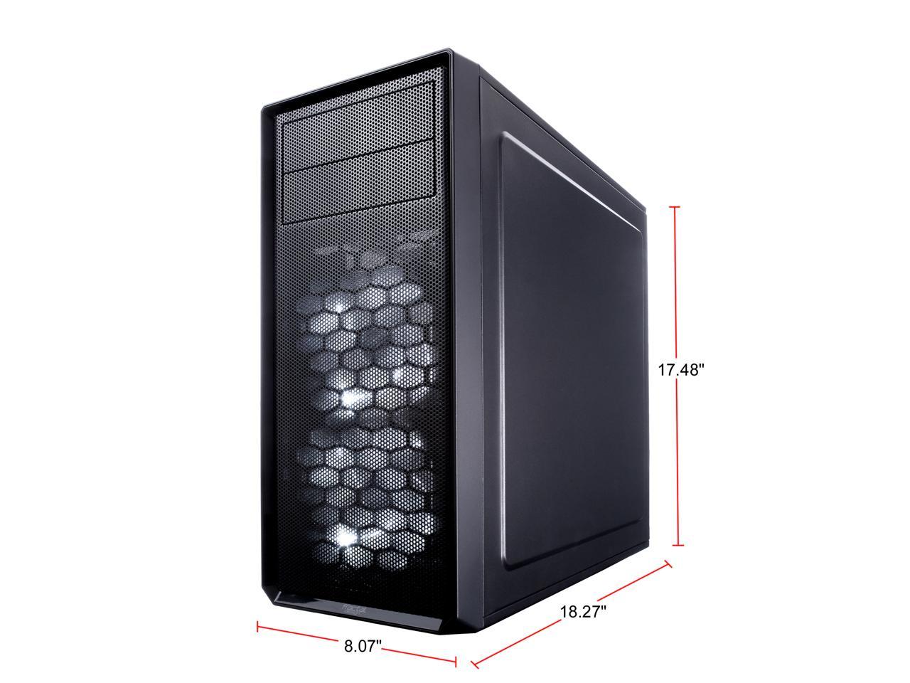 Fractal Design Focus G Black ATX Mid Tower Computer Case, FD-CA-FOCUS-BK-W
