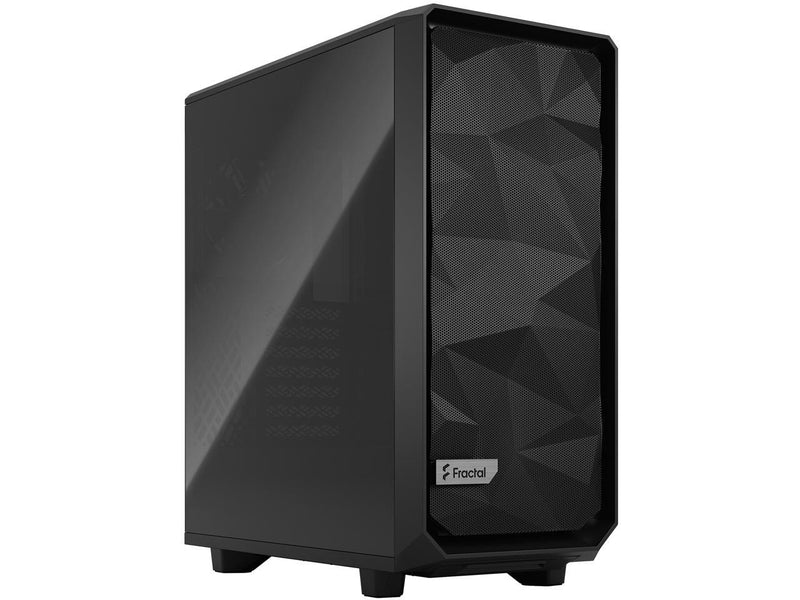 Fractal Design Meshify 2 Compact Black ATX Flexible High-Airflow Dark Tinted Tempered Glass Window Mid Tower Computer Case, FD-C-MES2C-02
