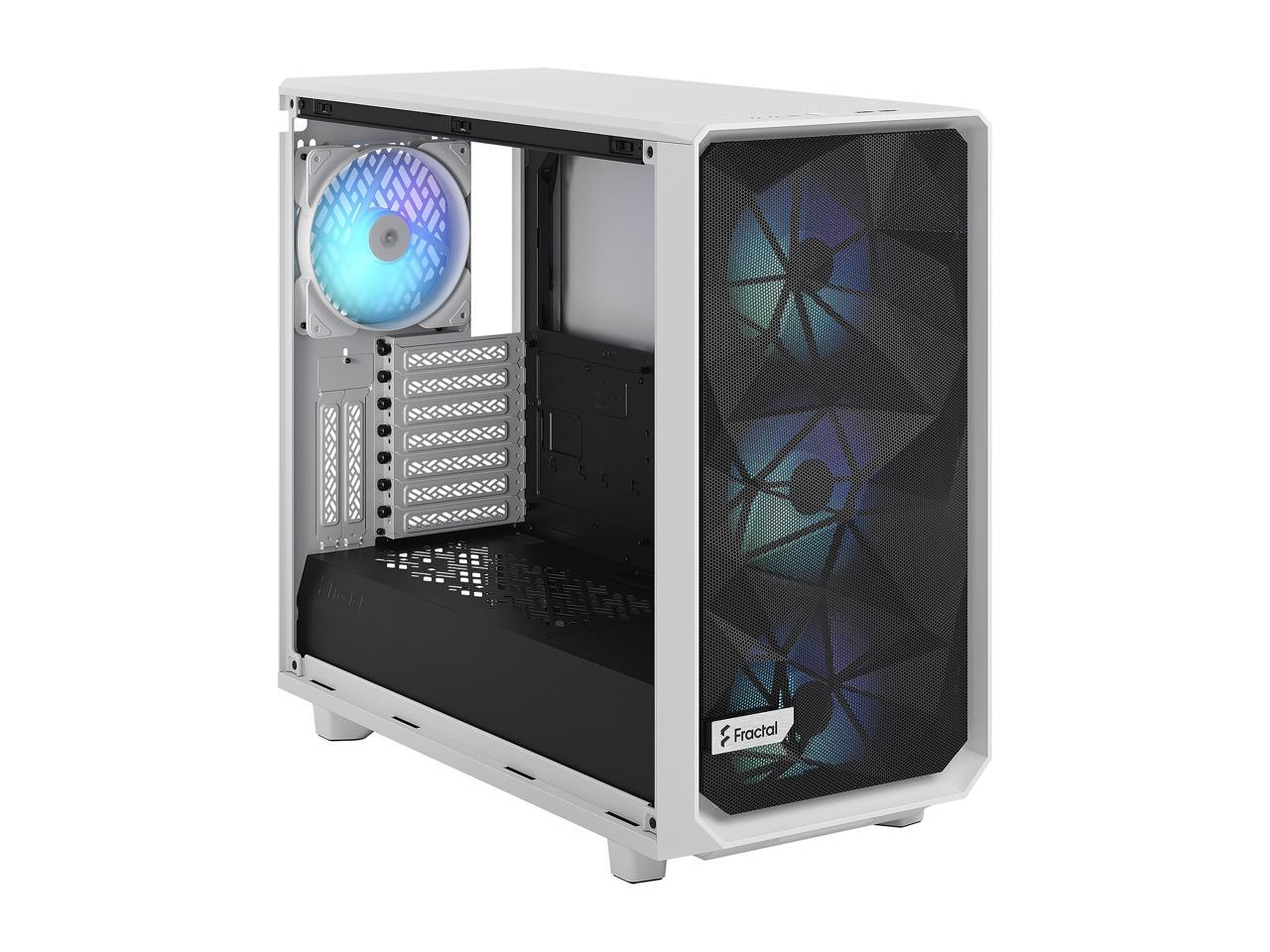 Fractal Design Meshify 2 RGB White TG Clear Tinted Tempered Glass Window ATX Mid Tower Computer Case