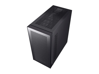 DIYPC IDX6-BK-RGB Black Steel / Tempered Glass ATX Mid Tower Computer Case