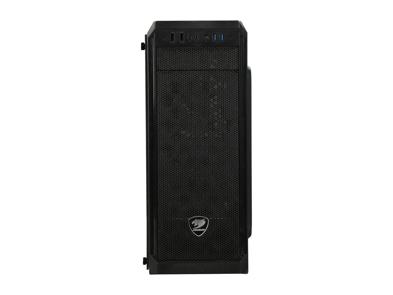 Cougar MX330-G Mid Tower Case with Full Tempered Glass Window and USB 3.0