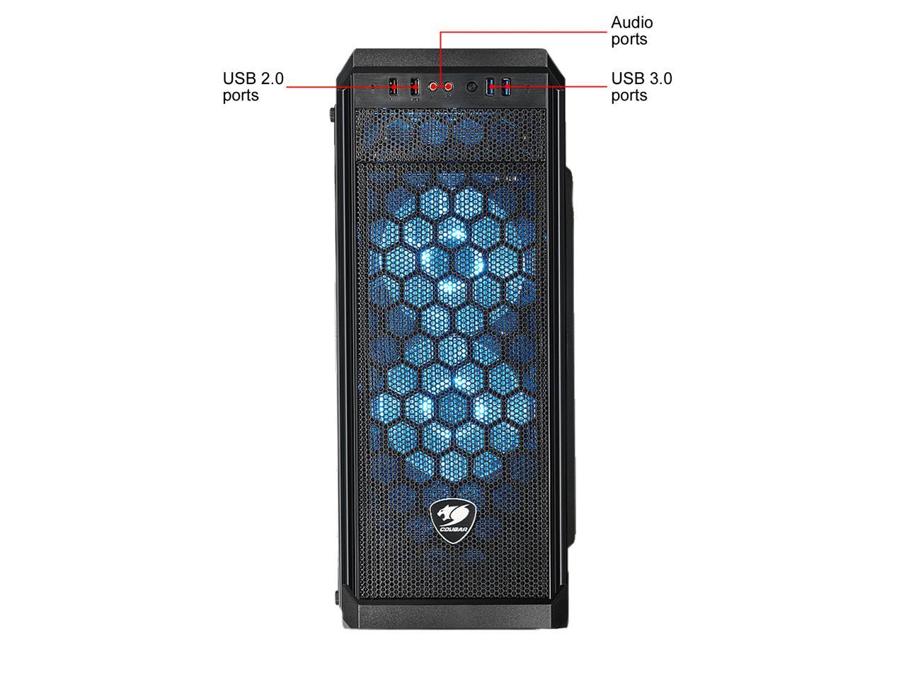 COUGAR MX330-G Air Black Steel / Tempered Glass ATX Mid Tower Computer Case