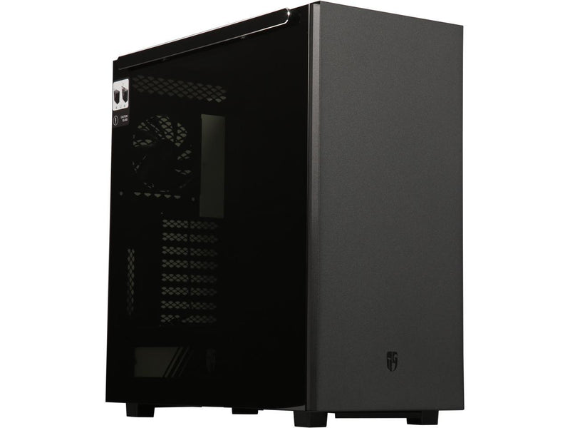 DEEPCOOL Gamer Storm MACUBE 550 Black Full-Tower Case Concise Design Tempered Glass And Magnetic Panel 0.8mm SGCC Steel Dragon Ventilation Holes