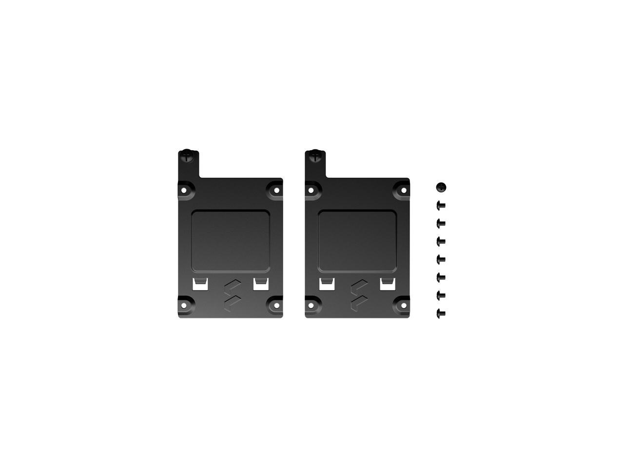 Fractal Design FD-A-BRKT-001 SSD Bracket KitÂ -Â Type-BÂ forÂ Define 7 SeriesÂ and CompatibleÂ Fractal DesignÂ CasesÂ - Black (2-pack)