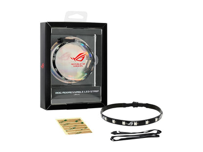 ASUS ROG Addressable RGB 5050 LED 30cm Lighting Strip with Magnetic Backing and Adhesive Strips for use with AURA Sync RGB Lighting Software