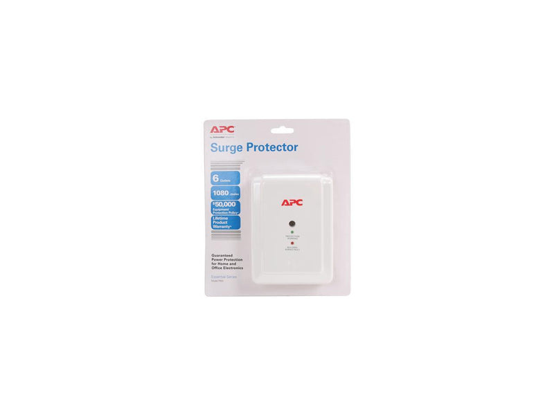 APC 6-Outlet Wall Surge Protector 1080 Joules, SurgeArrest Essential (P6W)