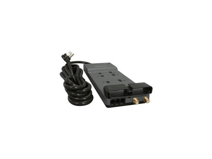 BELKIN BE108230-12 12 Feet 8 Outlets 3390 Joules Surge Protector w/ Telephone Line/Coaxial Protection/Extended Cord