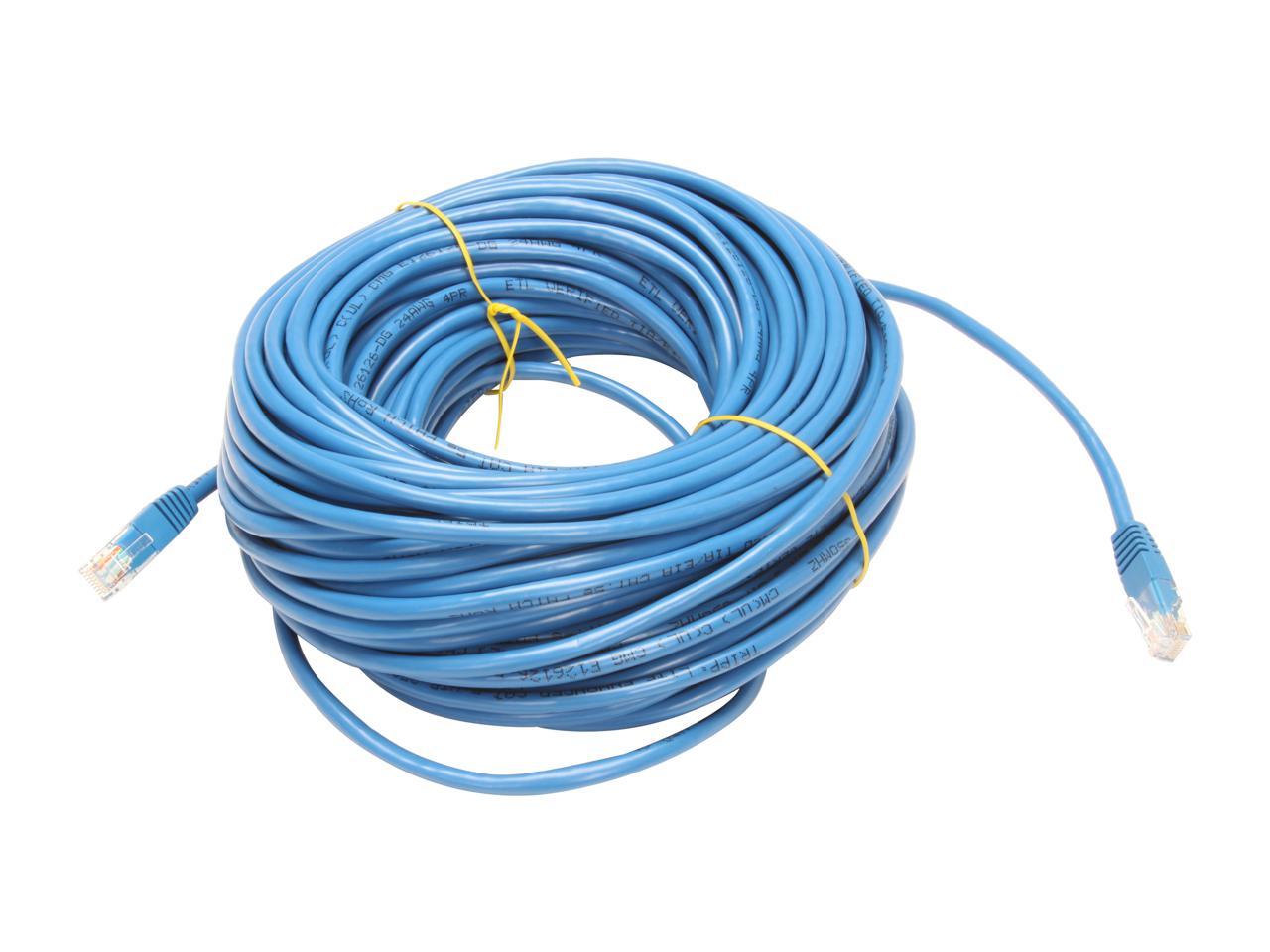 TRIPP LITE N002-100-BL 100 ft. Cat 5E Blue Cat5e 350MHz Molded Patch Cable