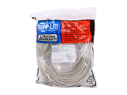 TRIPP LITE N002-100-GY 100 ft. Cat 5E Gray 350MHz Molded Patch Cable