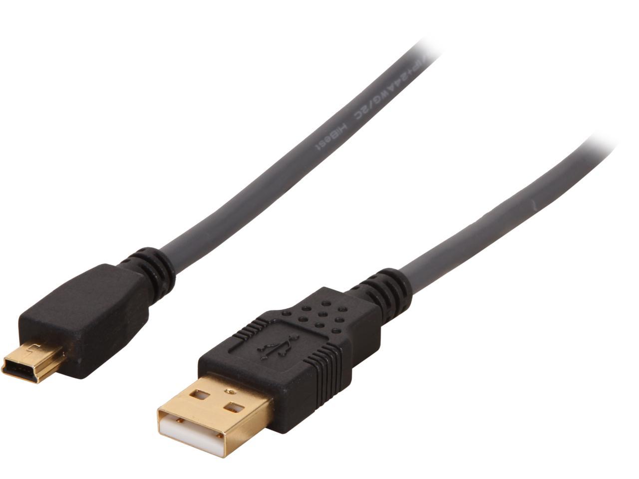 C2G 29652 USB Cable - Ultima USB 2.0 A to USB Mini-B Male Cable, Black (9.8 Feet, 3 Meters)