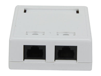 C2G/Cables To Go 03837 2-Port Cat5E Surface Mount Box - White
