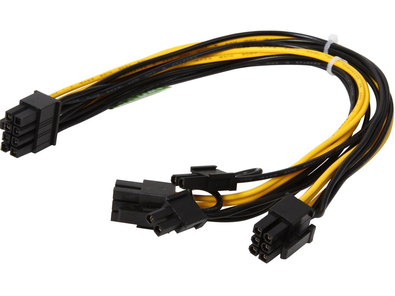 Athena Power Cable-EPS8PCIE6282 10 in. Cable Male to Male