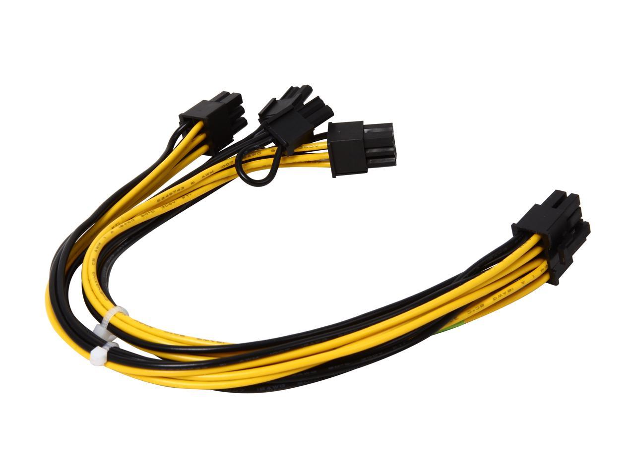 Athena Power Cable-EPS8PCIE6282 10 in. Cable Male to Male