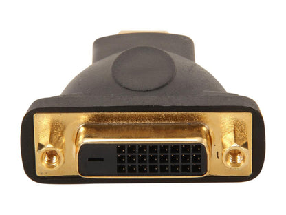 StarTech HDMIDVIMF HDMI to DVI-D Video Cable Adapter - 1 x HDMI (M), 1 x DVI-D (F), Black - Gold-Plated Connectors