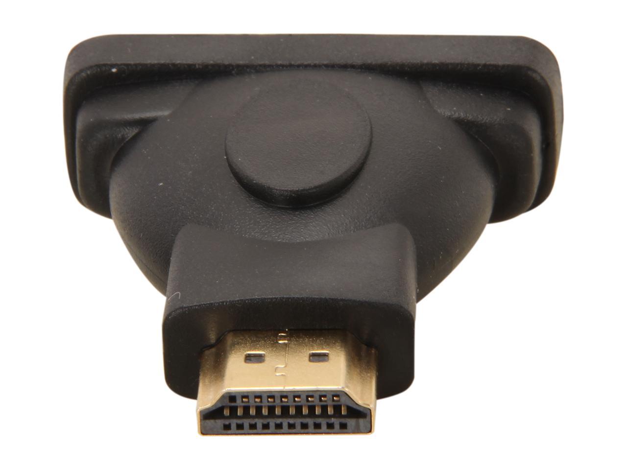 StarTech HDMIDVIMF HDMI to DVI-D Video Cable Adapter - 1 x HDMI (M), 1 x DVI-D (F), Black - Gold-Plated Connectors