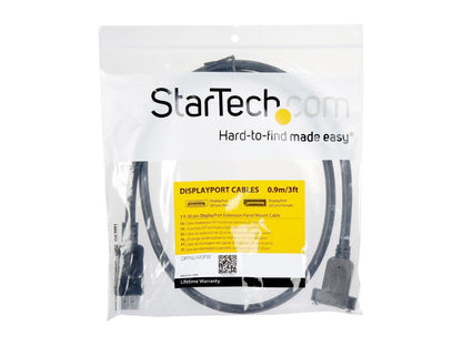 StarTech.com DPPNLFM3PW 3 ft. Black Connector A: DisplayPort Male Connector B: DisplayPort Female Powered DisplayPort Panel Mount Cable with Power Male to Female
