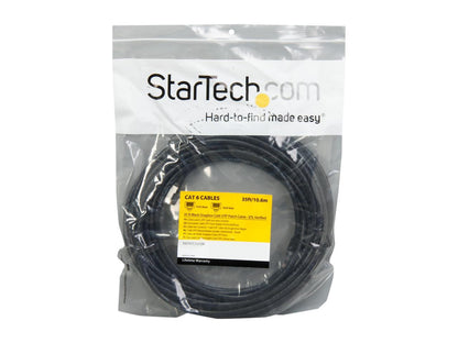 StarTech.com N6PATCH35BK 35 ft. Cat 6 Black Snagless UTP Patch Cable - ETL Verified