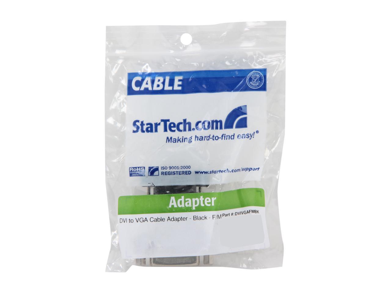 StarTech.com DVIVGAFMBK No DVI to VGA Cable Adapter - F/M