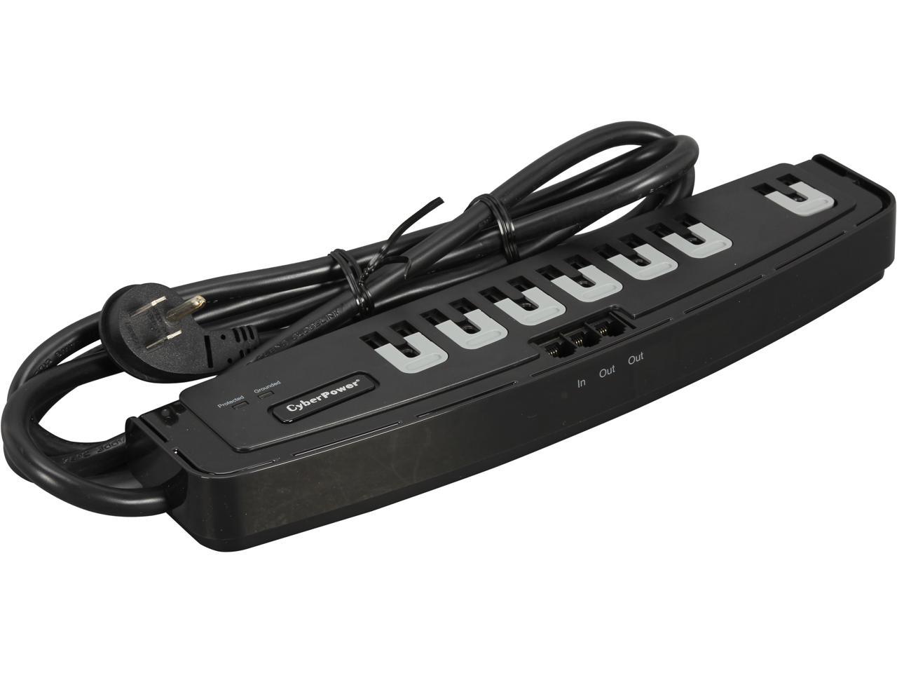 CyberPower CSP706T 6 Feet, 7 Outlets, 1650 Joules Surge Suppressor