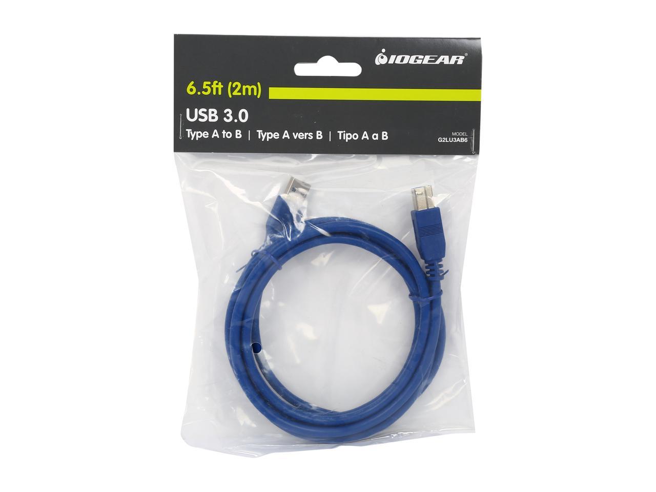 IOGEAR G2LU3AB6 Blue USB 3.0 Type A to B Cable