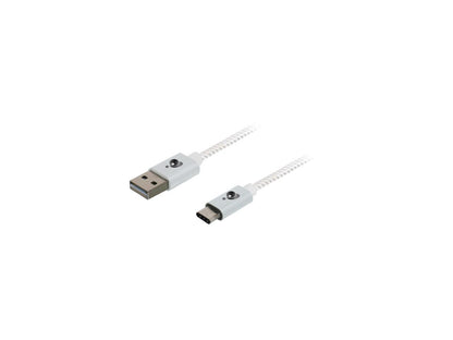 IOGEAR G2LU3CAM01-WT 3.3 ft. White Charge & Sync Flip Pro - USB-C to Reversible USB-A Cable - 1 PACK