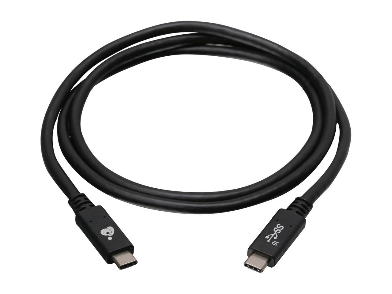 IOGEAR G2LU3CCM01E Black Smart USB-C to USB-C [USB-IF Certified] 10Gbps Cable with E-Marker