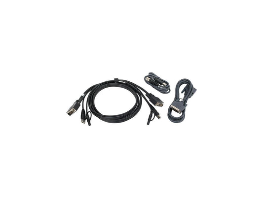IOGEAR G2L7202UTAA3 6 ft. Dual View DVI, USB KVM Cable Kit with Audio (TAA) - 1 PACK