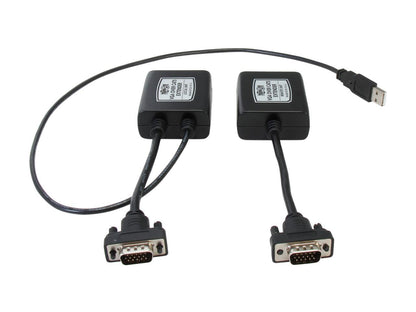 Tripp Lite VGA over Cat5/Cat6 Extender Kit, Transmitter and Receiver, USB-Powered, 1920x1440 at 60Hz B130-101-U