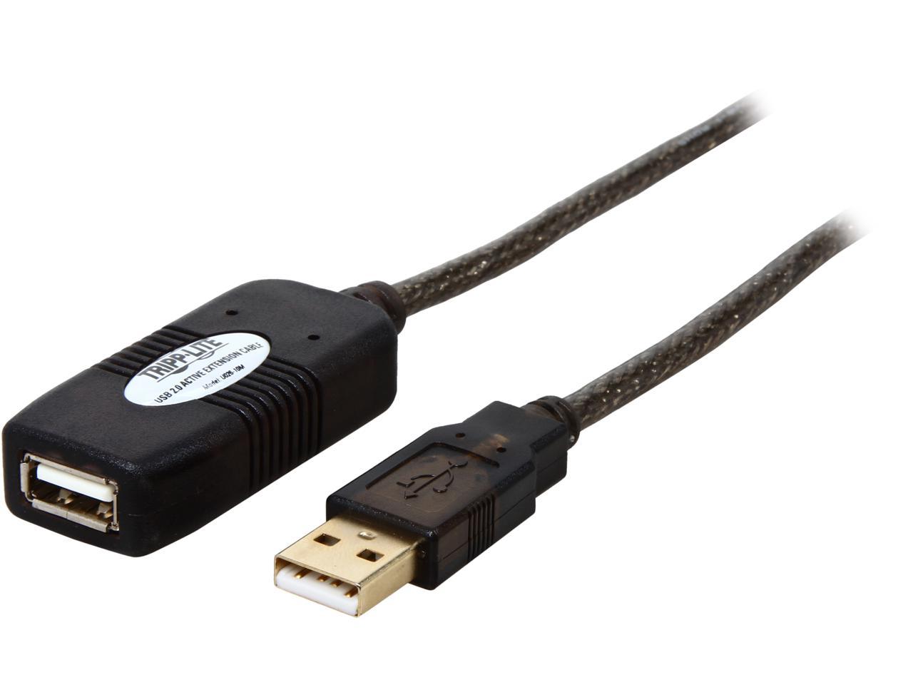 Tripp Lite USB 2.0 Hi-Speed Active Extension Repeater Cable( M/F), USB Type-A, 10M (33-ft.) (U026-10M)