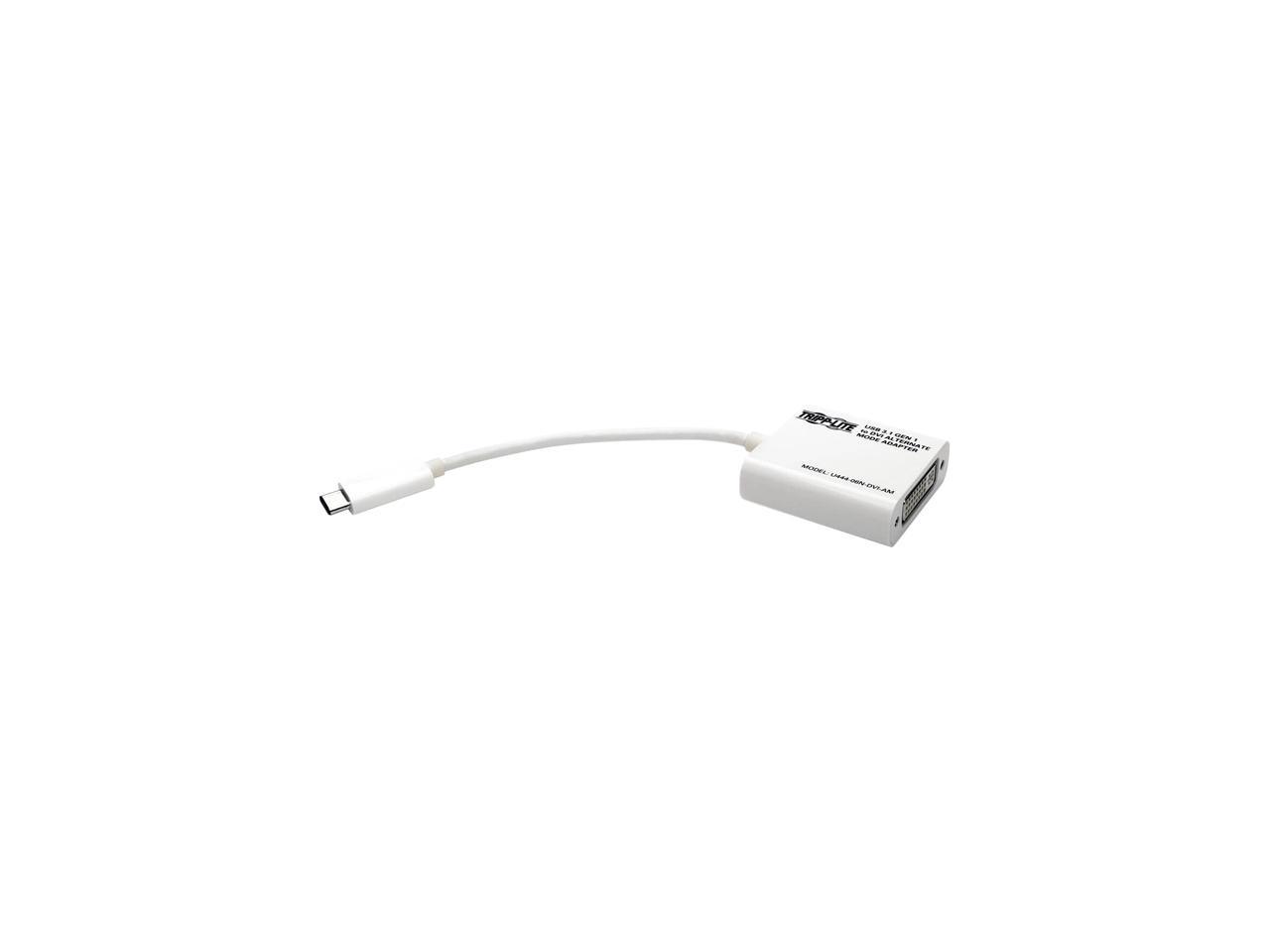 Tripp Lite USB C to DVI Video Adapter Converter 1080p USB Type C to DVI 6in (U444-06N-DVI-AM)