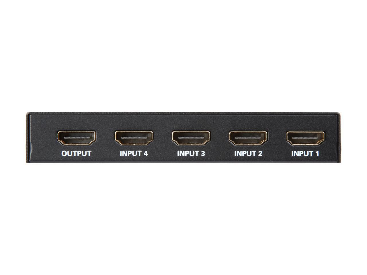 Tripp Lite 4-Port HDMI Switch for Video and Audio, 4K x 2K UHD @ 60 Hz (HDMI F/4xF) with Remote Control (B119-004-UHD)