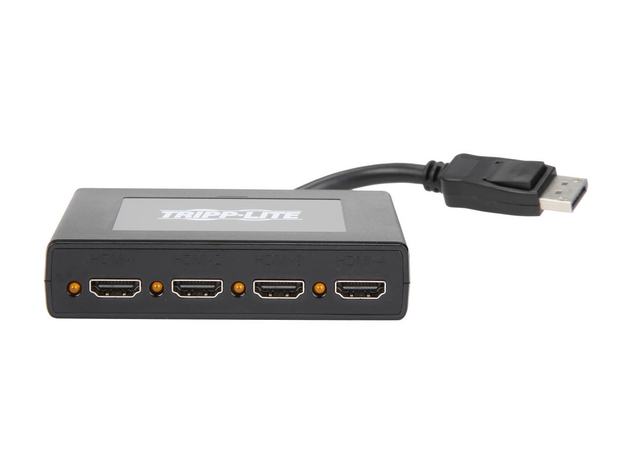 Tripp Lite B156-004-HD-V2 4-Port DisplayPort 1.2 to HDMI Multi-Stream Transport (MST) Hub, 3840 x 2160 (4K x 2K) UHD