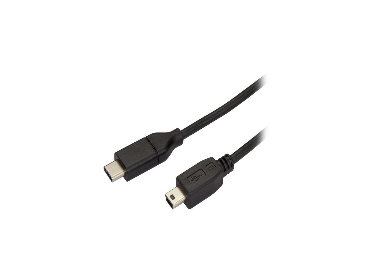 StarTech USB2CMB2M USB C to Mini USB Cable - 6 ft / 2m - M/M - USB 2.0 - Mini USB Cord - USB C to Mini B Cable - USB Type C to Mini USB