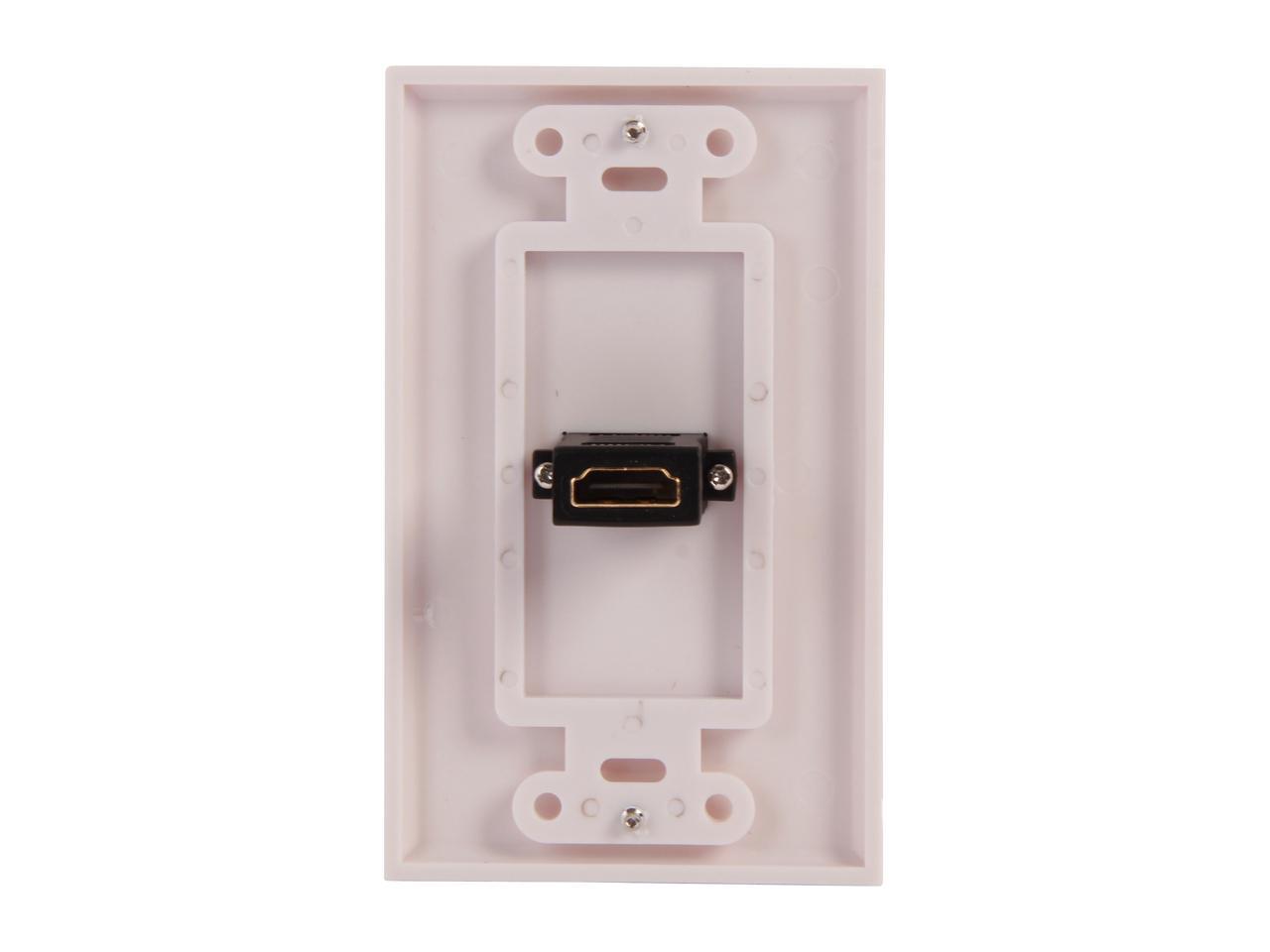 StarTech.com HDMIPLATE Single Outlet Female HDMI® Wall Plate -White