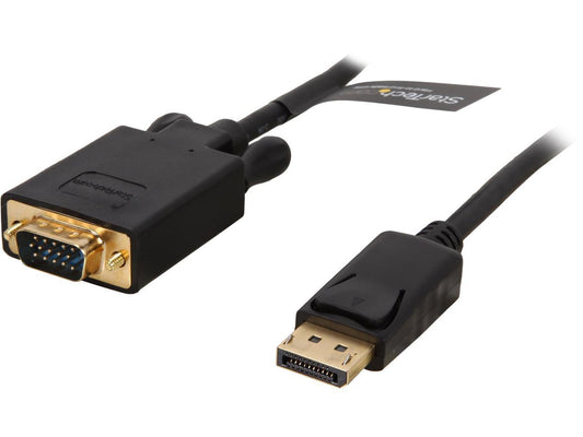 StarTech DP2VGAMM3B 3 ft. DisplayPort to VGA Adapter Cable - DP to VGA Video Converter - Active DisplayPort to VGA Cable for PC 1920 x 1200 - Black
