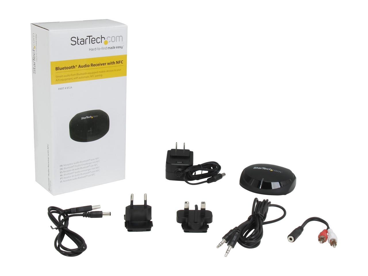 StarTech.com BT2A Bluetooth Audio Receiver with NFC and Wolfson DAC - Bluetooth Wireless Audio to Toslink or 3.5mm / RCA Audio Adapter