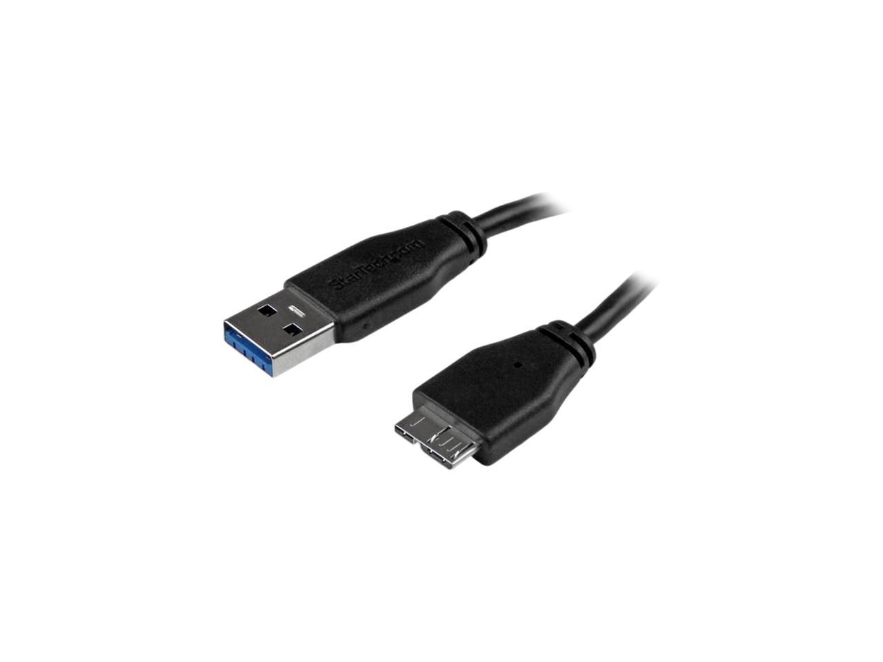 StarTech.com 3m (10ft) Slim SuperSpeed USB 3.0 A to Micro B Cable - M/M