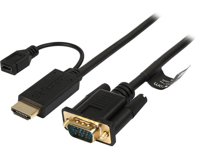 StarTech.com HD2VGAMM6 HDMI to VGA Cable - 6 ft / 2m - 1080p - 1920 x 1200 - Active HDMI Cable - Monitor Cable - Computer Cable