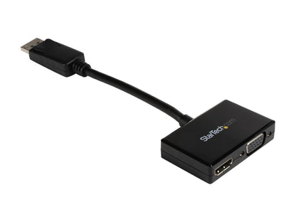 StarTech.com DP2HDVGA Travel A/V adapter: 2-in-1 DisplayPort to HDMI or VGA