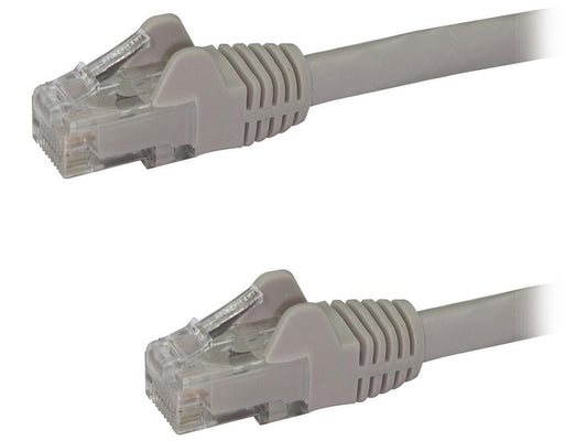 StarTech N6PATCH1GR 1 ft. Gray Cat6 Patch Cable with Snagless RJ45 Connectors - Short Ethernet Cable - 1 ft. Cat 6 UTP Cable