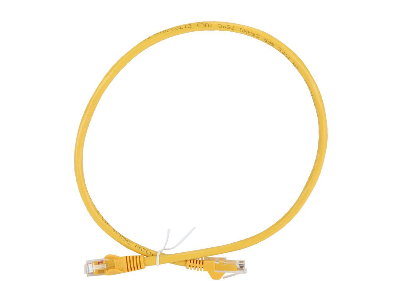 StarTech N6PATCH2YL StarTech.com Cat6 Patch Cable - 2 ft. - Yellow Ethernet Cable - Snagless RJ45 Cable - Ethernet Cord - Cat 6 Cable - 2 ft.