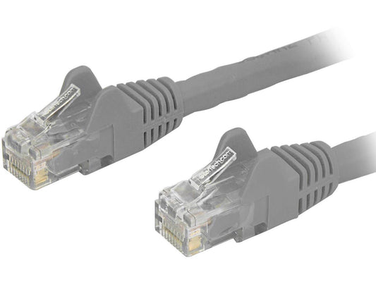 StarTech N6PATCH6INGR StarTech.com Cat6 Patch Cable - 6 in - Gray Ethernet Cable - Snagless RJ45 Cable - Ethernet Cord - Cat 6 Cable - 6in