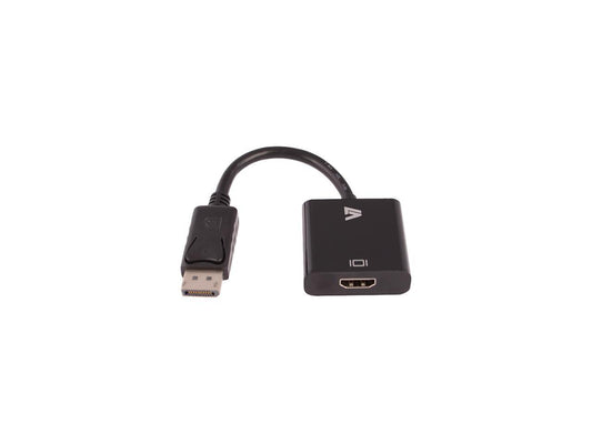 V7 CBLDPHD-1N Displayport to HDMI Adapter Black M/F HD 1080P AV Converter with LED